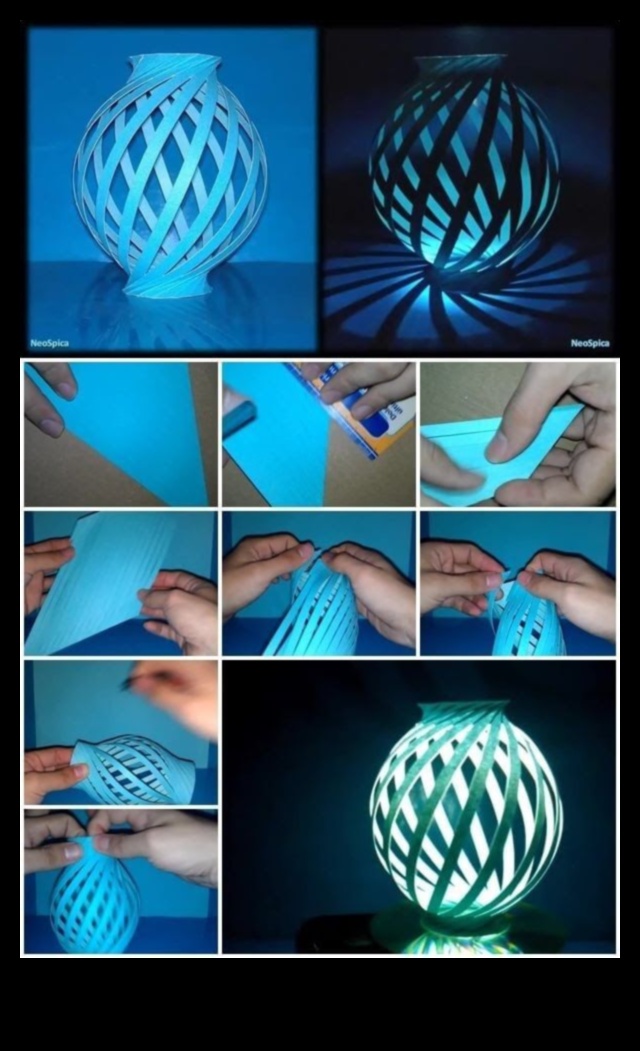 DIY Papercraft armatürleri: parlayan centerpieces hazırlama